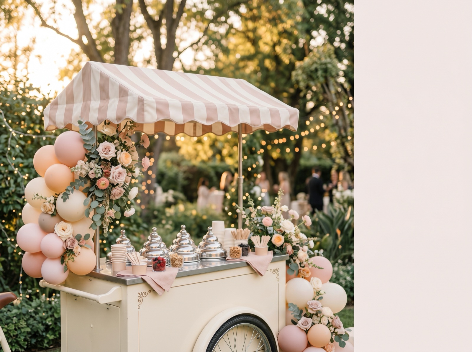 Gelato cart styled for a celebration